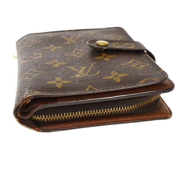 Authentic LOUIS VUITTON Porte Papier Zip Bifold Wallet Monogram Brown - Picture 4 of 15